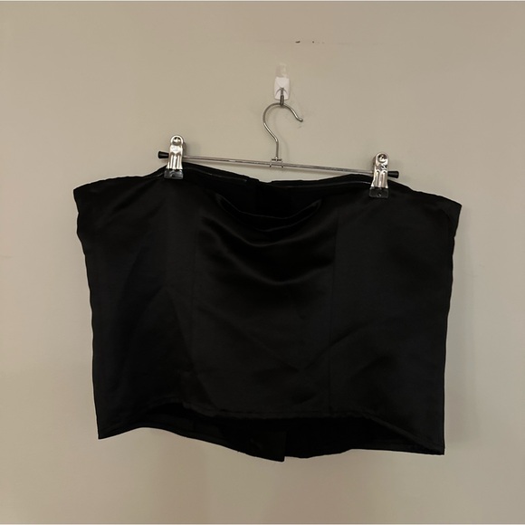 Reformation Jaclyn Satin Top - Black - NWT Size 12 - Picture 9 of 13